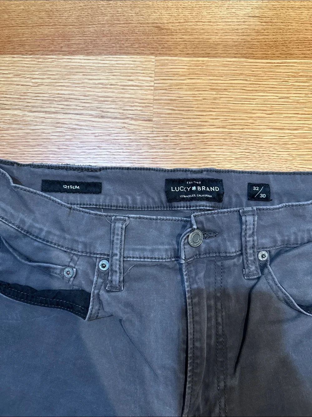 Lucky Brand Men's Charcoal Slim-Straight Jeans